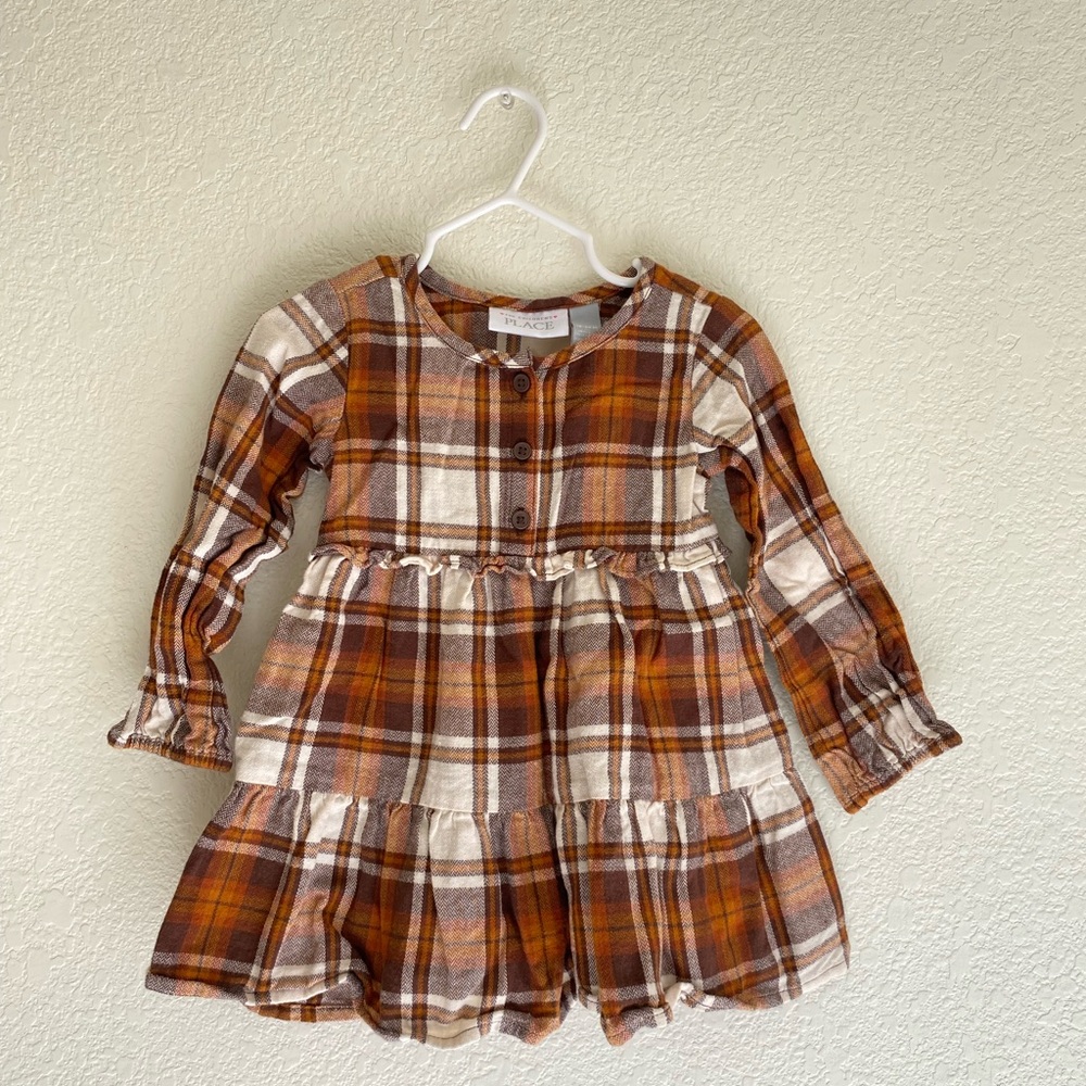 The Children's Place Brown Plaid Dress
